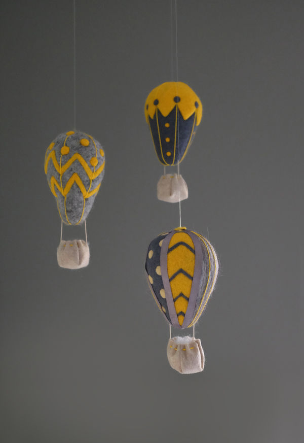 Needle Felted Hot Air Balloons