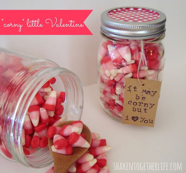 Valentine Candy Corn Mason Jar Gift