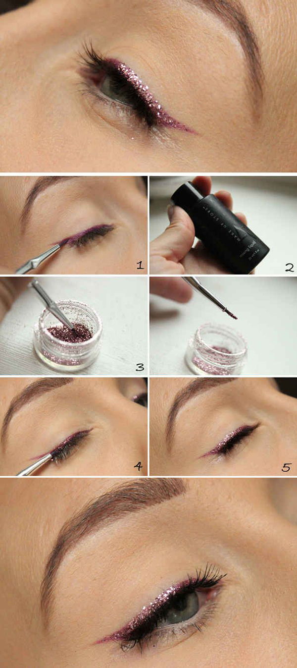 Use Glitter to Create a Pretty Line