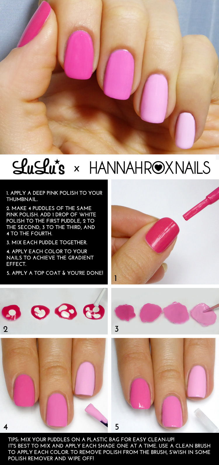 Pink Gradient Nail