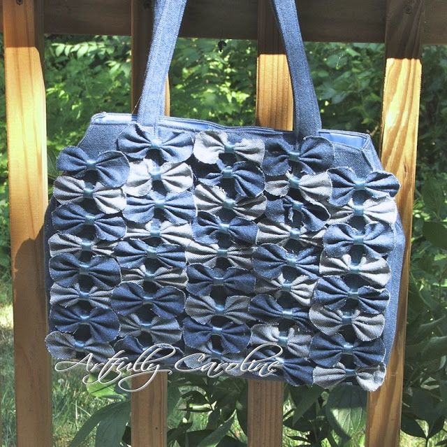 Denim Farfalle Bag