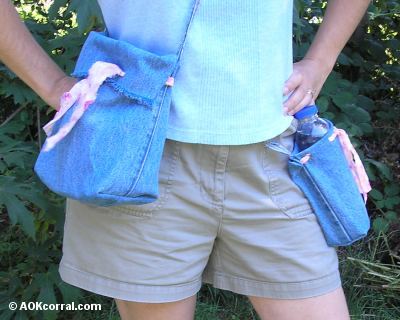 Shoulder Tote Bag and Water Bottle Holder