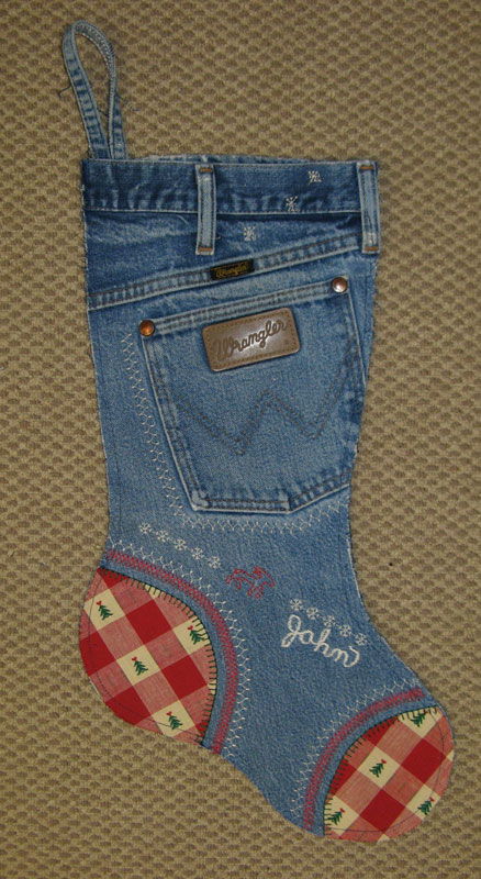 Denim Christmas Stocking