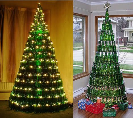 Wine Bottle Christmas Trees