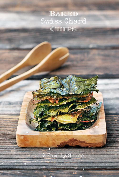 Baked Swiss Chard Chips