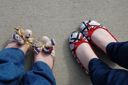 Anthropologie Scarf Flats