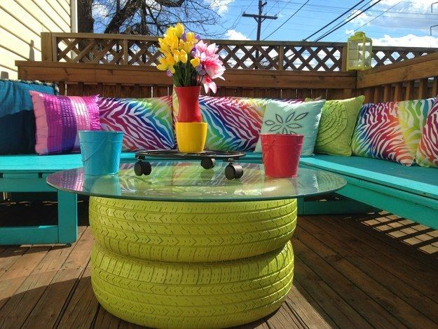 Recycled Tire Table