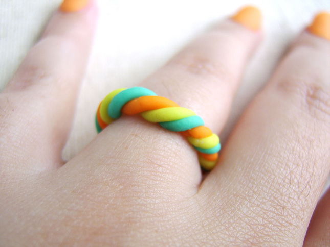 Twisted Neon Ring