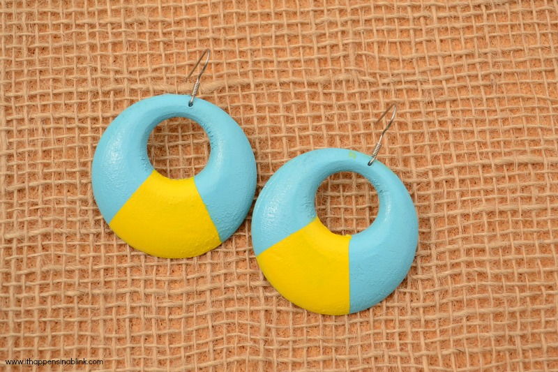Painted Wooden Earrings