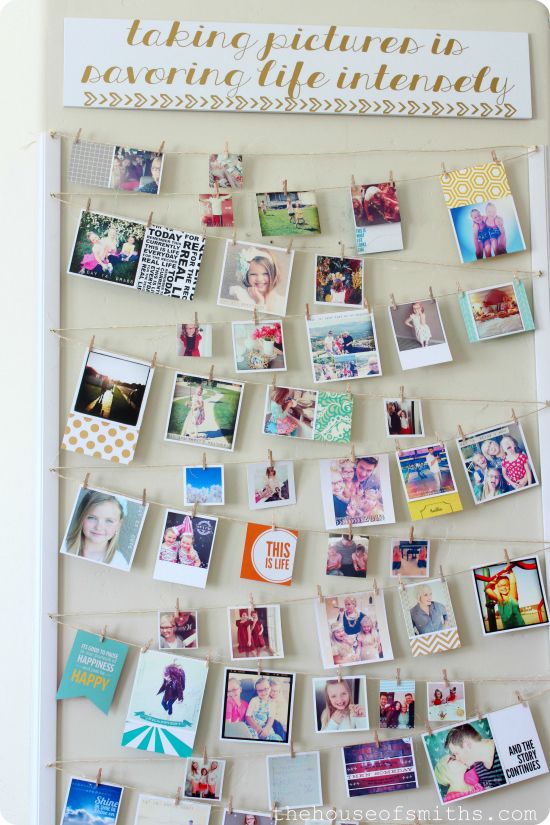 Wooden Clips Photo Display