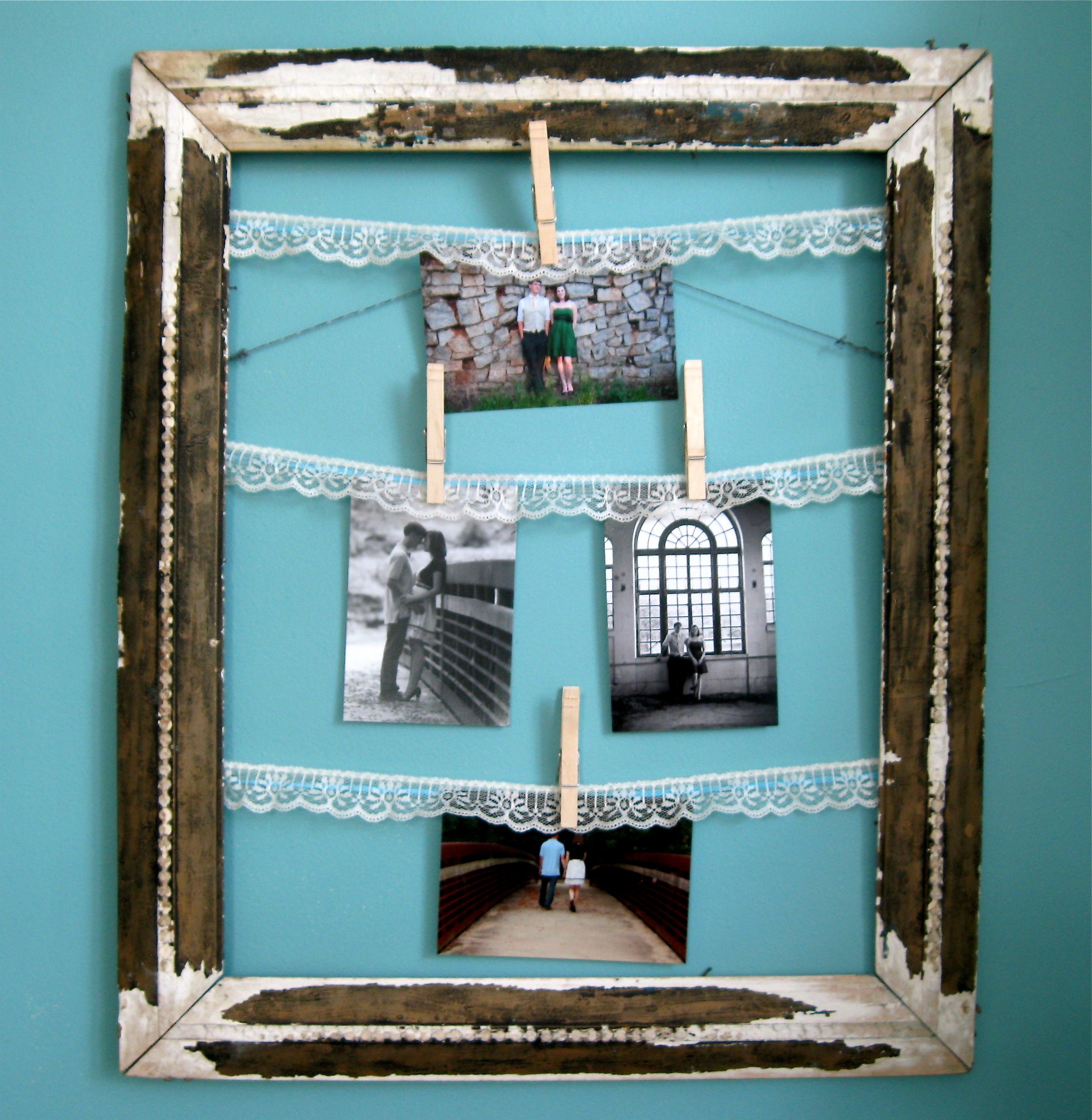 Vintage Clothes Pin Frame