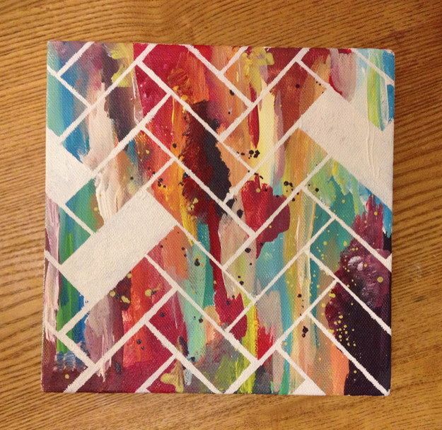 Abstract Stripes On Canvas
