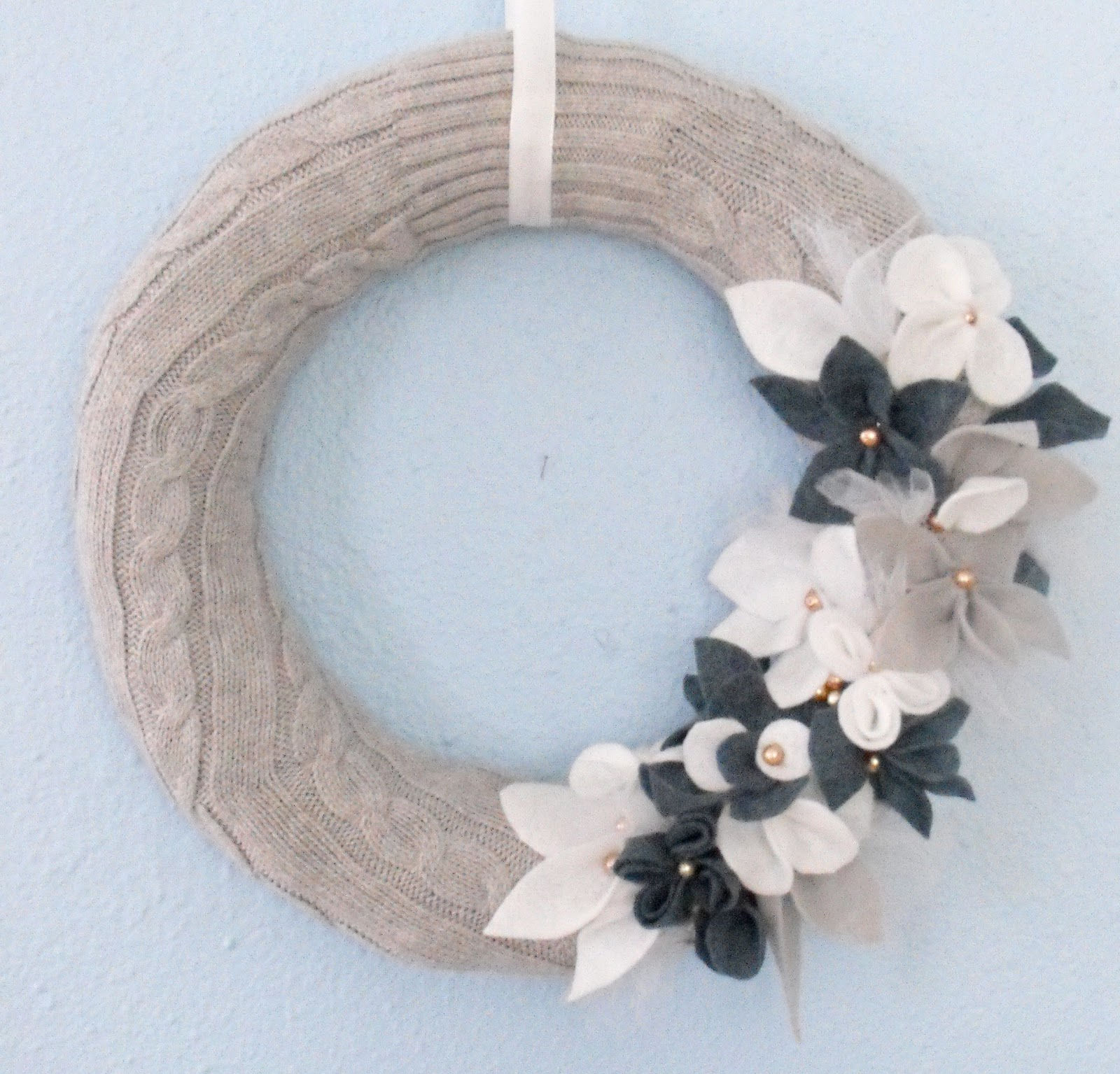 Upcycled Sweater Wreath