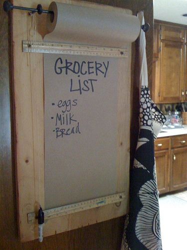 Brown Paper Roll Grocery List