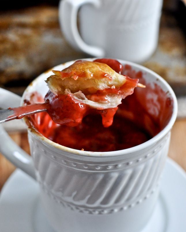 Strawberry Mug Pies