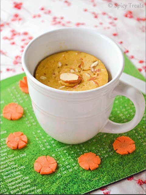 Eggless Carrot Mug Cake