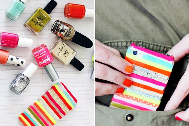 Nail Polish Stripes Phone Case