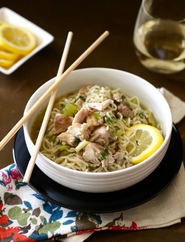 Lemon Chicken & Ramen Noodle Soup