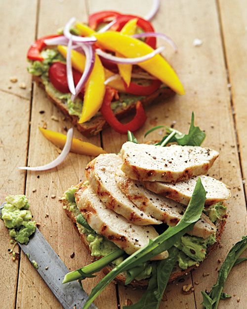 Grilled Chicken with Mango, Bell Pepper, and Avocado