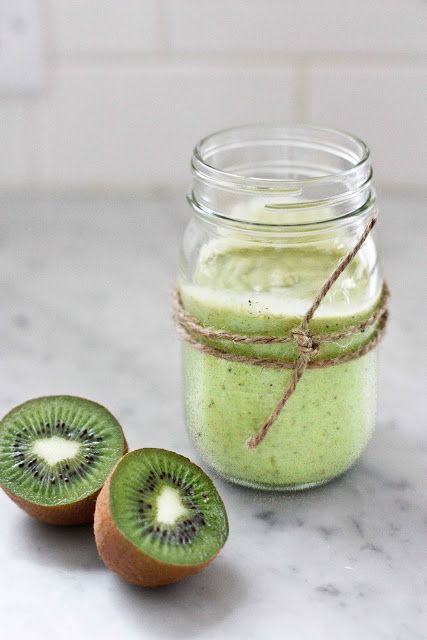 Kiwi Avocado Smoothie with Lime and Honey