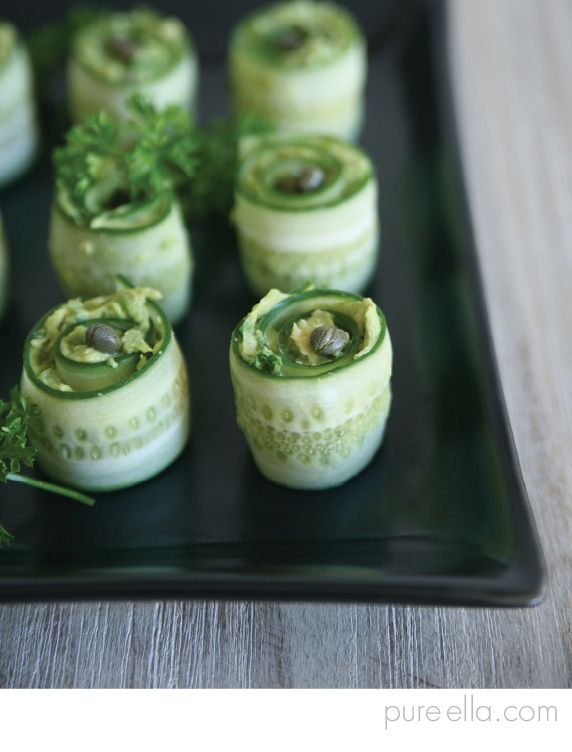 Cucumber Rolls with Creamy Avocado