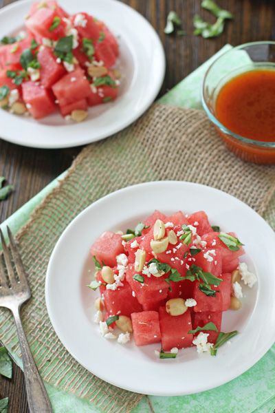 Watermelon Salad With Sriracha Vinaigrette