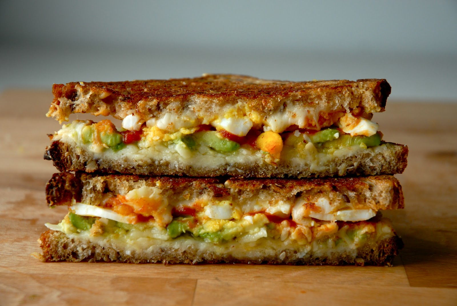Grilled Cheese with Avocado and Sriracha