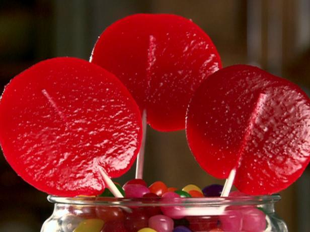 Jell-O Cherry Lollipops
