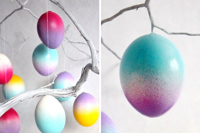 Gorgeous Ombre Colored Eggs