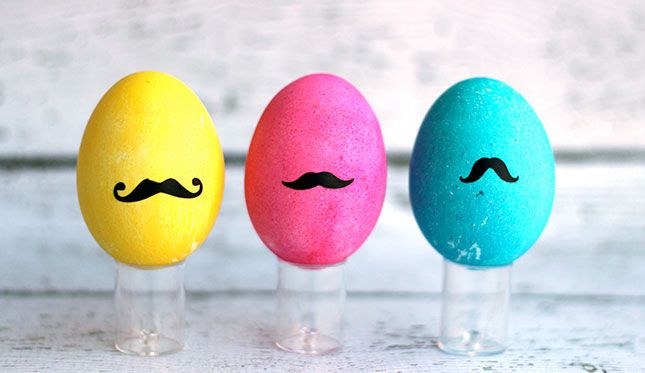 Mustache Easter Eggs