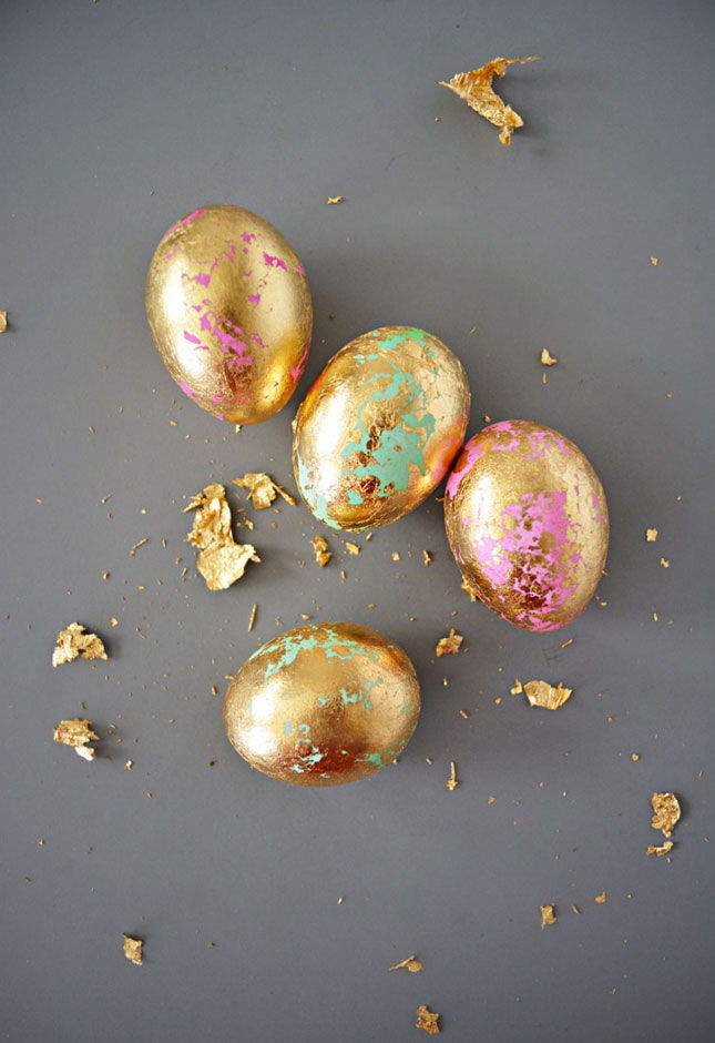 Gold Leaf Eggs