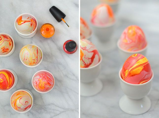 Marbleized Easter Eggs