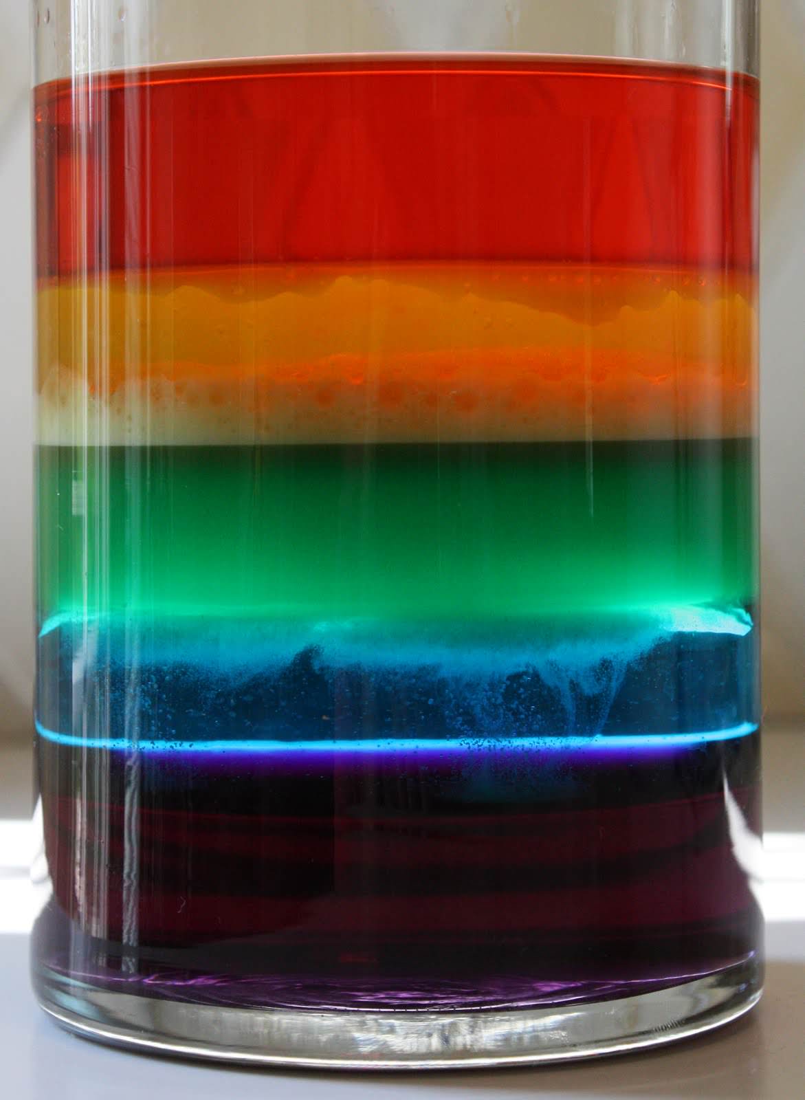 A Rainbow in a Jar is a Lesson in Density