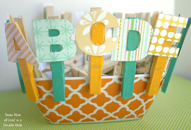 Clothes Pin Letters