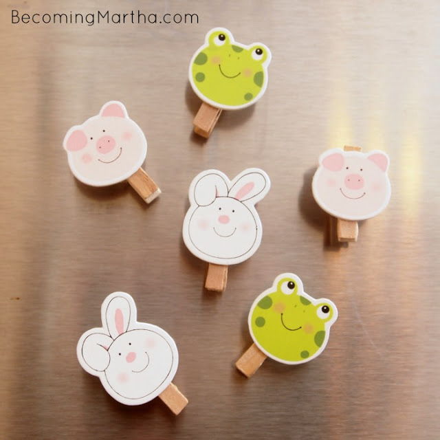 Little Critters Mini Clothespin Magnets