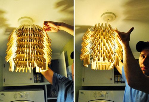 Clothespin Chandelier