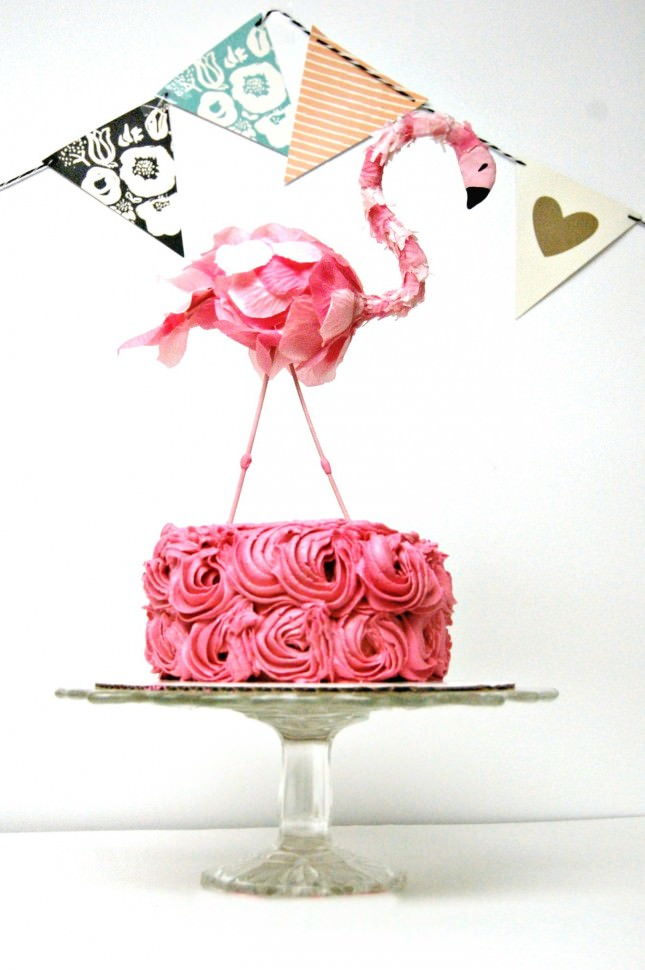 Flamingo cake Topper