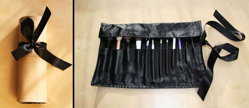 Faux Leather Make-up Brush Roll