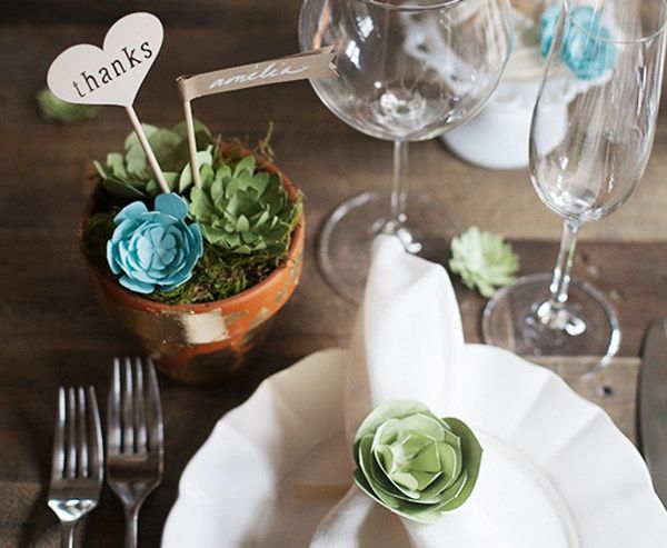 Paper Succulent Pots