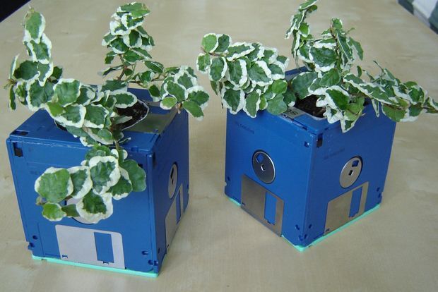 Floppy Disk Planter