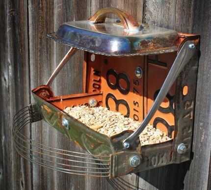 Upcycled Bird Feeders with Found Objects