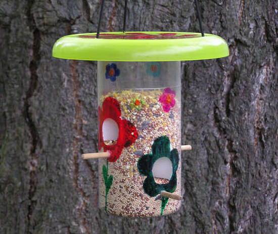 Plastic Jar Bird Feeder