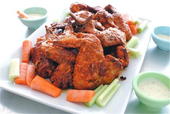 Baked Bourbon Buffalo Wings