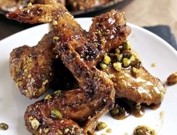 Honey Baked Pistachio Wings