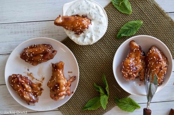 Mojito Wings With Wasabi Mint Cream Sauce