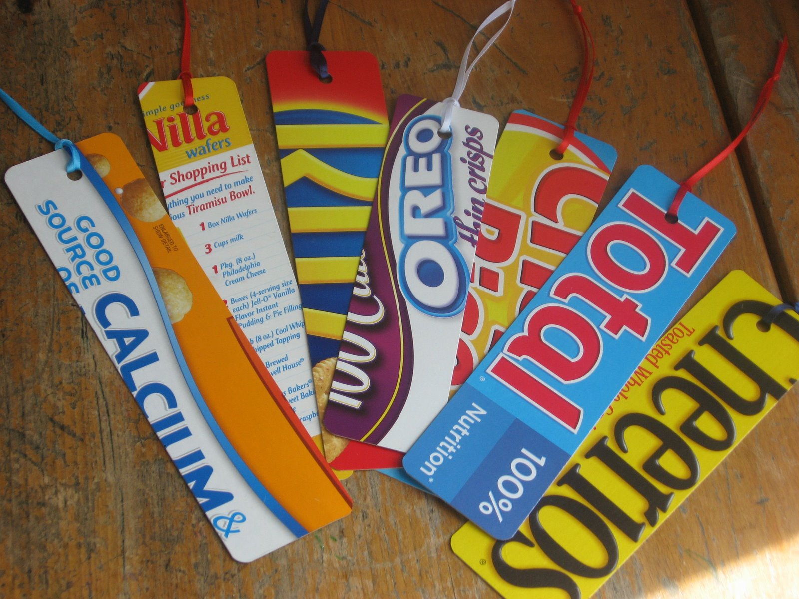 Cereal Box Bookmark