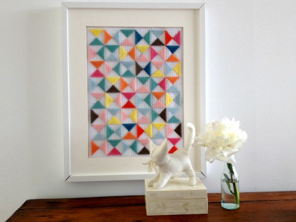Geometric Embroidery Art