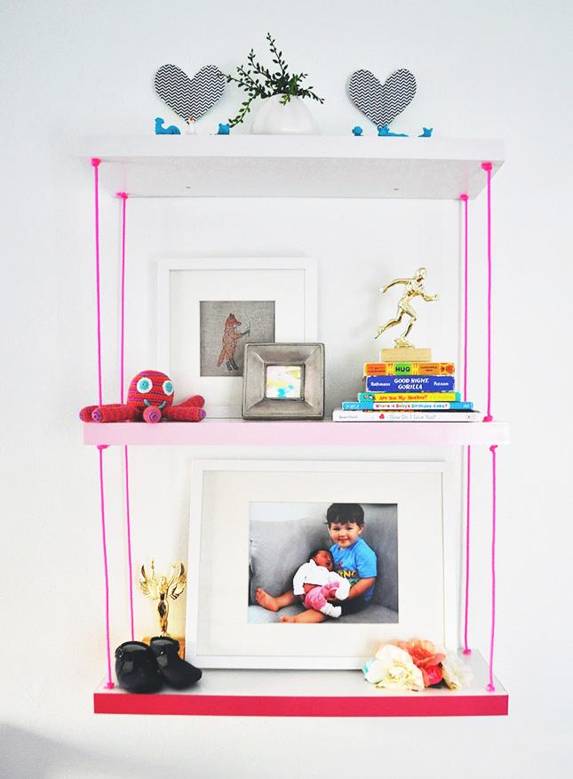Pink Ombre Shelves