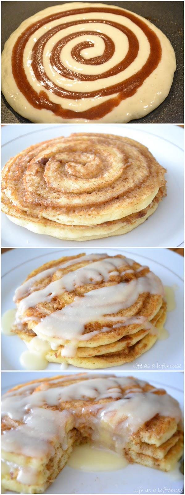 Cinnamon Roll Pancakes