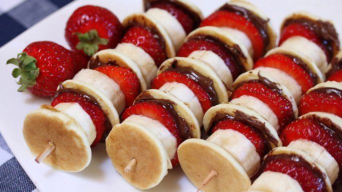 Nutella Mini Pancake Kabobs